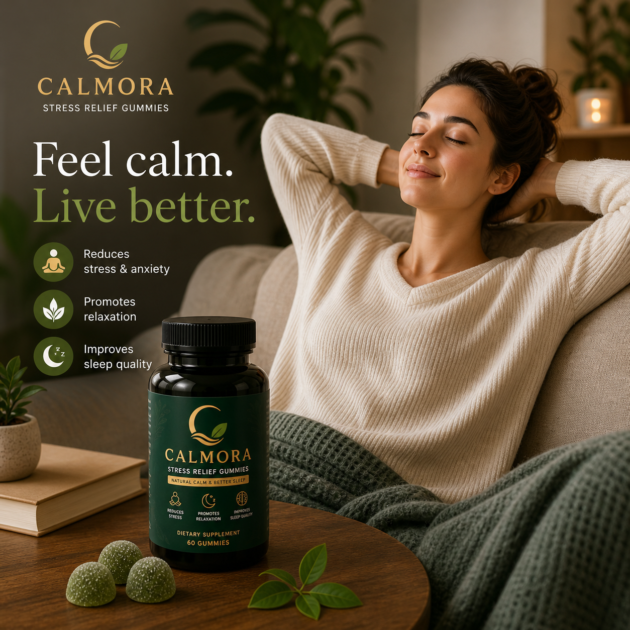 Calmora Stress Relief Gummies – Calm & Better Sleep